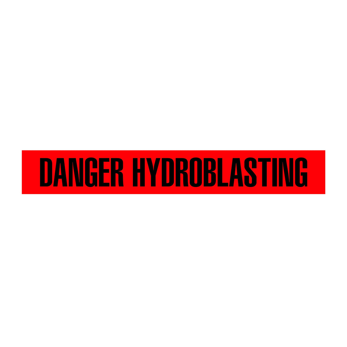 BT1070 Red/Black DANGER HYDROBLASTING Barricade Message Safety Tape (3 in x 1,000 ft) 12 /case - Price per Roll
