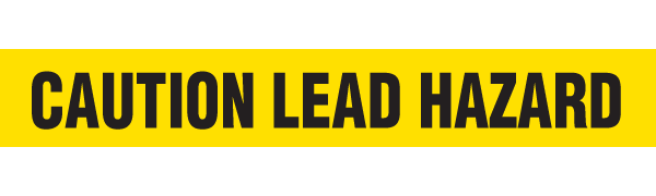 BT1038 Yellow/Black CAUTION LEAD HAZARD Barricade Message Safety Tape (3 in x 1,000 ft) 12 /case