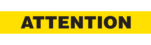 Yellow/Black ATTENTION Barricade Message Safety Tape (3 in x 1,000 ft) 12 /case