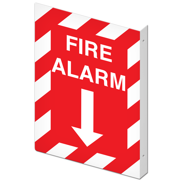 DFS105P 10 in x 14 in FIRE ALARM PrimeGuard® Fire Safety Equipment Projected Safety Sign
