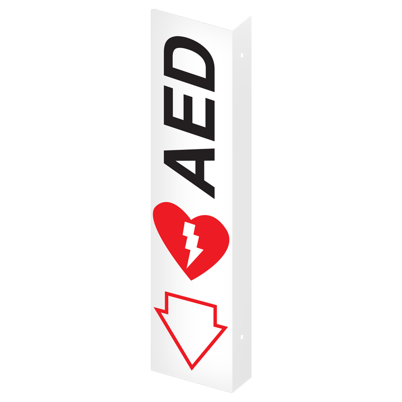 DFS135P 4 in x 18 in AED PrimeGuard® First Aid Equipmen Projected Safety Sign