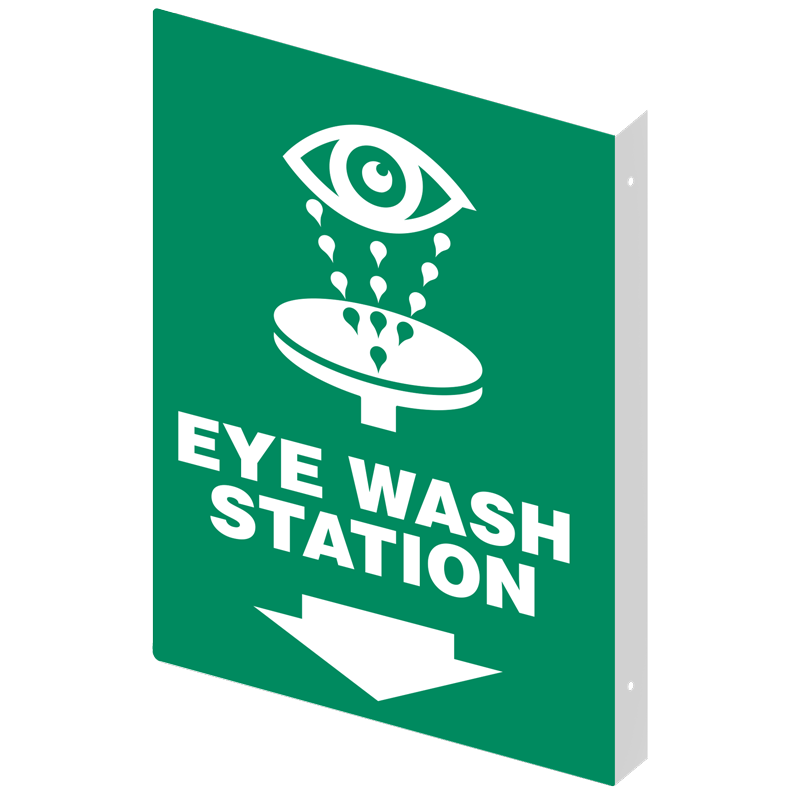 DFS140P 10 in x 14 in EYE WASH PrimeGuard® First Aid Equipmen Projected Safety Sign