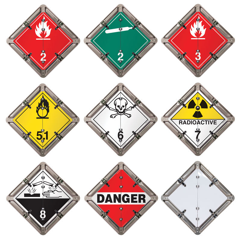 FC5020AL 9 Page TDG Canadian Ident-O-Flip™ Various Legend Flip Placard System