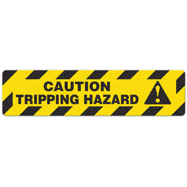 FS3011V CAUTION AUTHORIZED PERSONNEL ONLY Yellow/Black Textured Anti-Slip Grip Adhesive Floor Sign (6 in x 24 in) 5 /pkg