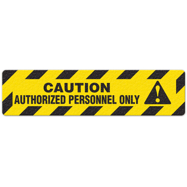 FS3012V CAUTION TRIPPING HAZARD Yellow/Black Textured Anti-Slip Grip Adhesive Floor Sign (6 in x 24 in) 5 /pkg