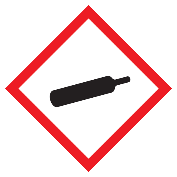 GHS1267 Gas Cylinder HAZMAT WHMIS GHS Hazard Class Pictogram Symbol Adhesive Placards (10.75 in x 10.75 in)