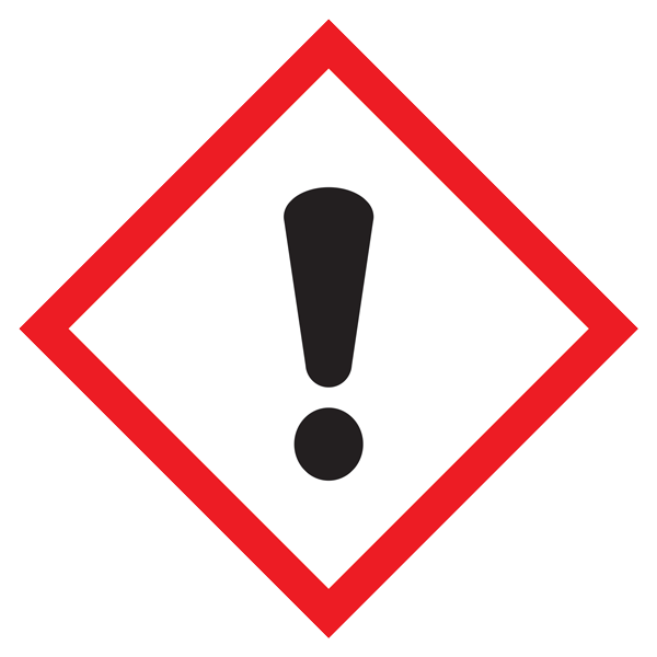GHS1272 Exclamation Mark HAZMAT WHMIS GHS Hazard Class Pictogram Symbol Adhesive Placards (10.75 in x 10.75 in)