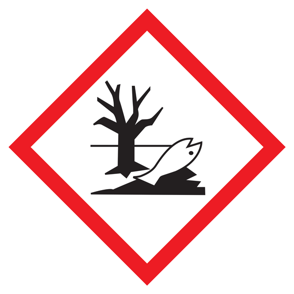 GHS1216 Environment Small HAZMAT WHMIS GHS Hazard Class Pictogram symbol Adhesive Labels on a Pad 1 inch