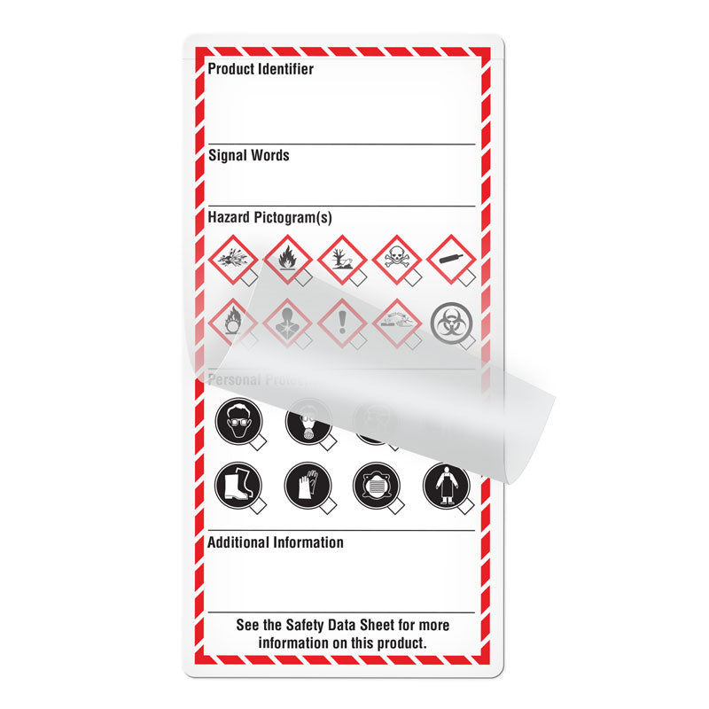 GHS1317 GHS Workplace Checklist Template Safety Marking Labels (3 in x 6 in) 24 /pkg