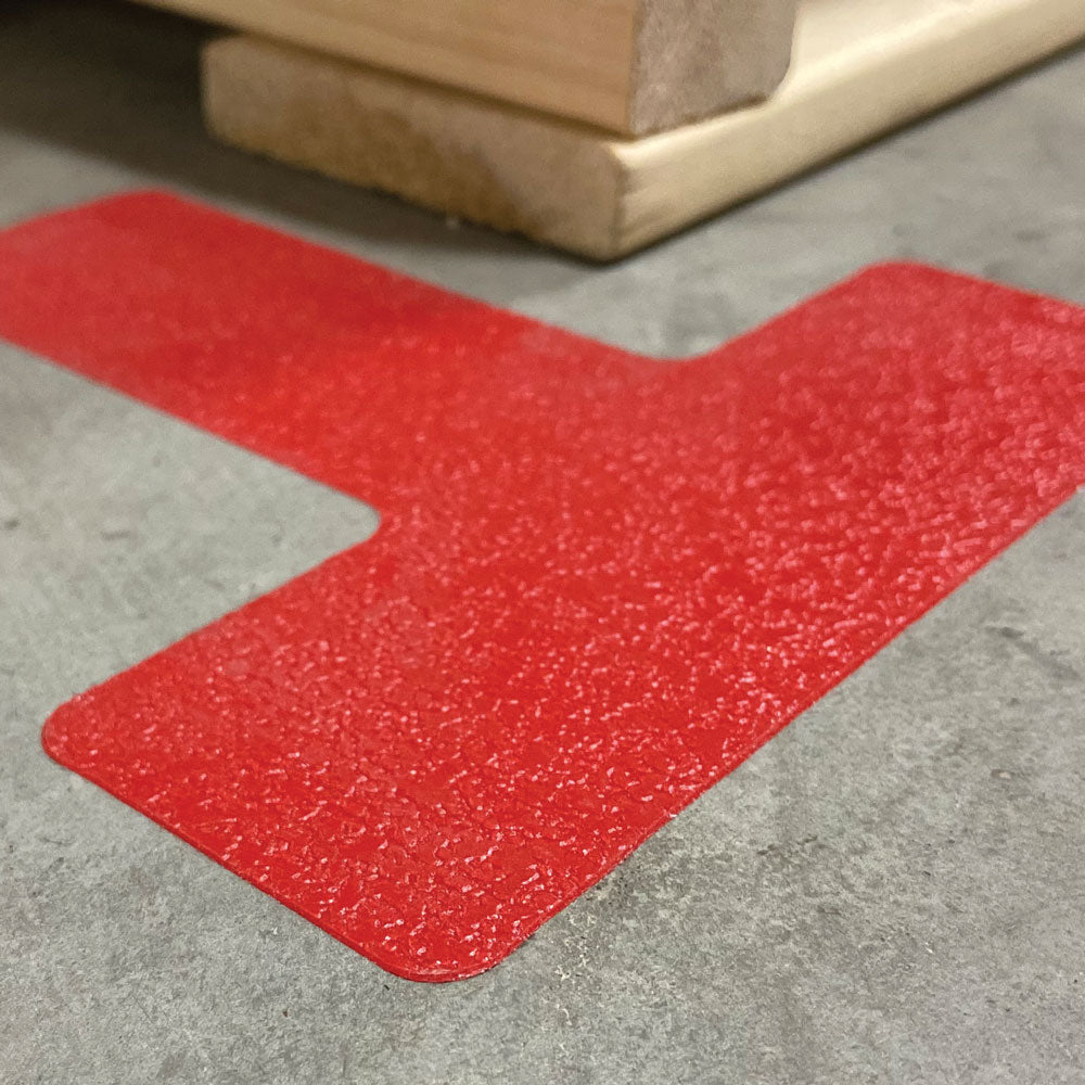 5S/Lean Textured Anti-Slip Grip Adhesive Warehouse Floor and Position Markers (25 /pkg)