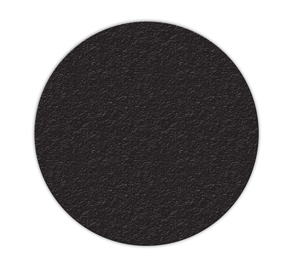 Black 6 in Circle 5S/Lean Textured Anti-Slip Grip Adhesive Warehouse Floor and Position Markers (25 /pkg)