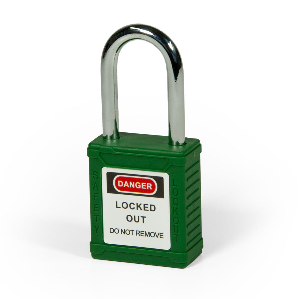 LT100KDGN Steel LOTO Lock (Keyed Different) Green