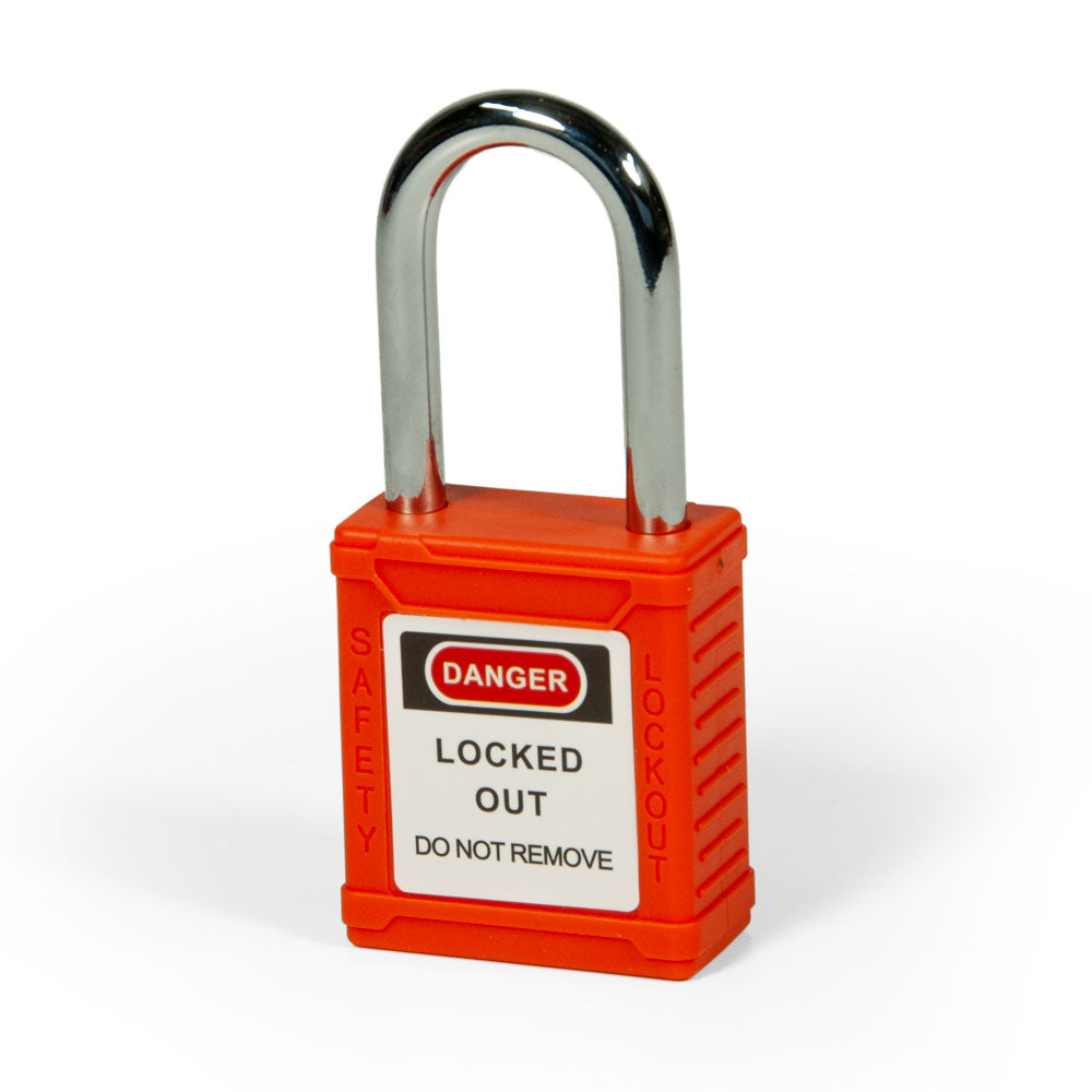 LT100KDOR Steel LOTO Lock (Keyed Different) Orange