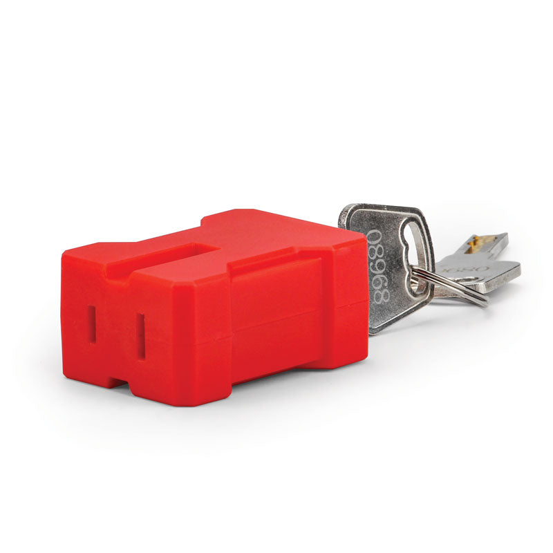LT400PLG Red 3-Prong Power Cord Plug Lockout/Tagout Units (110V)