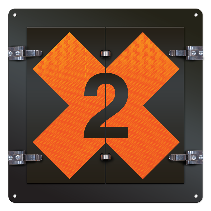 MIL1200 Aluminum Reflective Military Fire Hazard Division Ident-O-Flip™ Signs