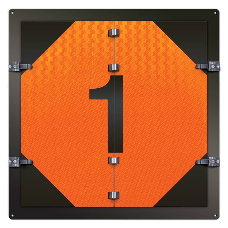 MIL2400 Aluminum Reflective Military Fire Hazard Division Ident-O-Flip™ Signs