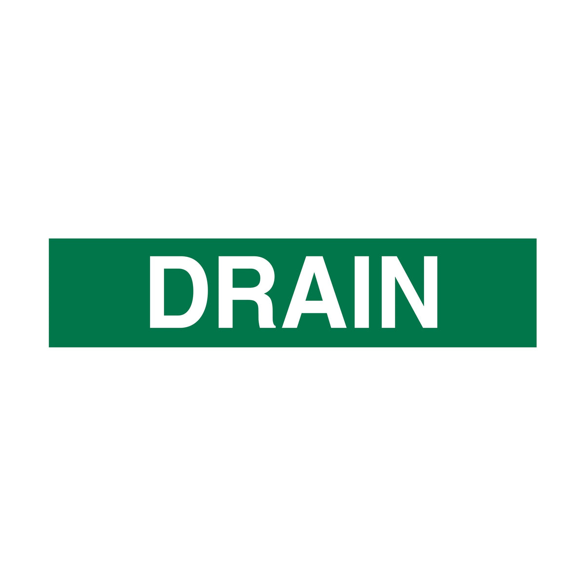 PMR1102F DRAIN White on Green Pipe Marker Adhesive Labels on a roll (2 in x 54 ft)
