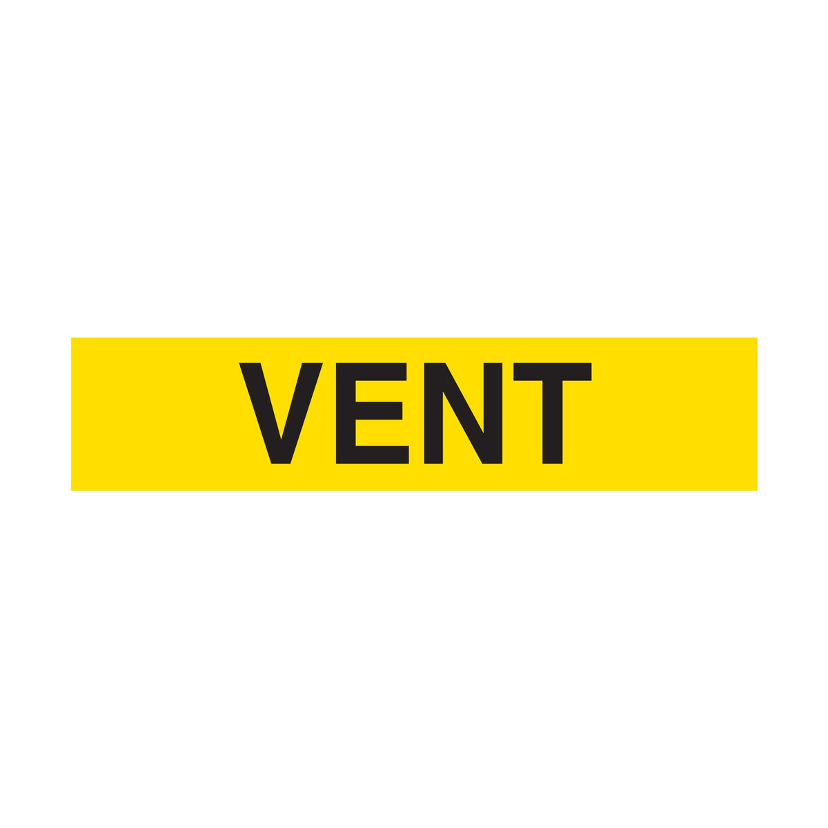 PMR1316F VENT Black on Yellow Pipe Marker Adhesive Labels on a roll (2 in x 54 ft)