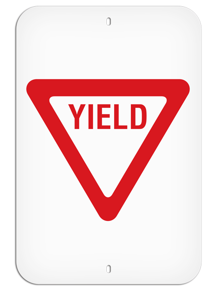 PSS1028R YIELD PrimeGuard® Aluminum Reflective Parking Sign (12 in x 18 in)