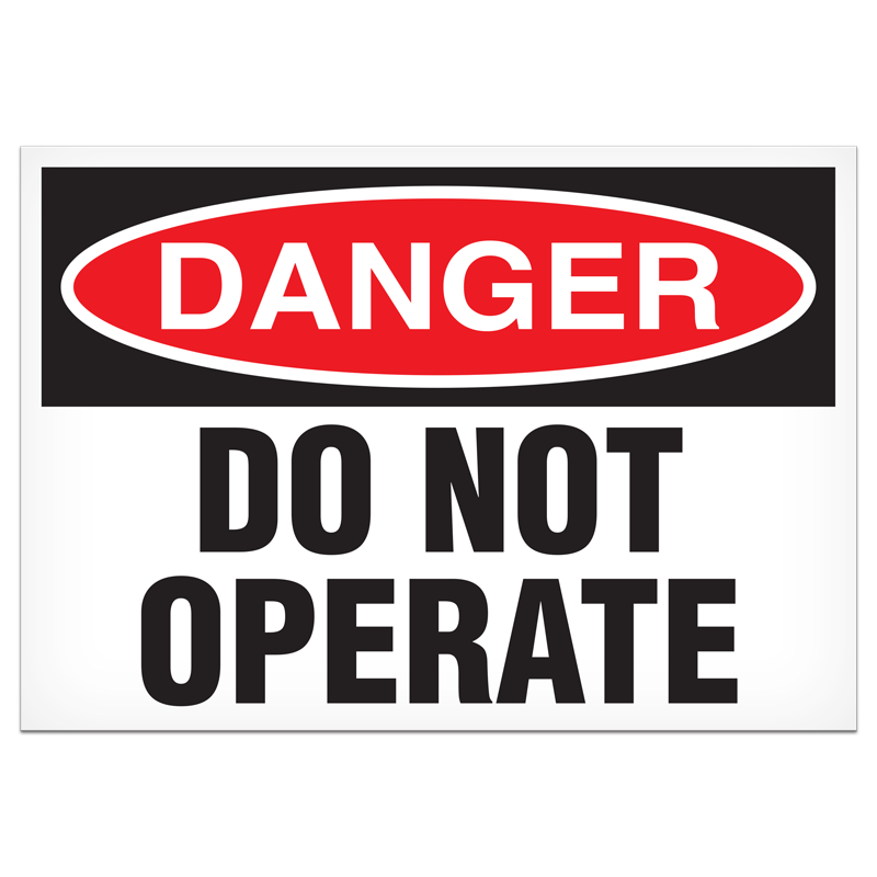 SB1194MV DANGER DO NOT OPERATE PrimeGuard® Safety Sign (3.5 in x 5 in)