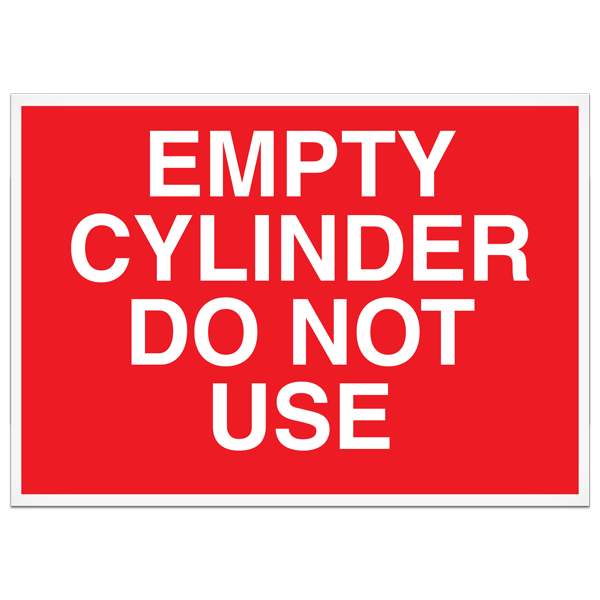 SB7004MV EMPTY CYLINDER DO NOT USE PrimeGuard® Magnetic Safety Signs ( 5 in x 7 in)