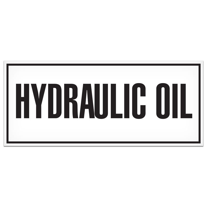 SB7018VL HYDRAULIC OIL PrimeGuard® Adhesive VynMark™ Safety Decal (3 in x 7 in)