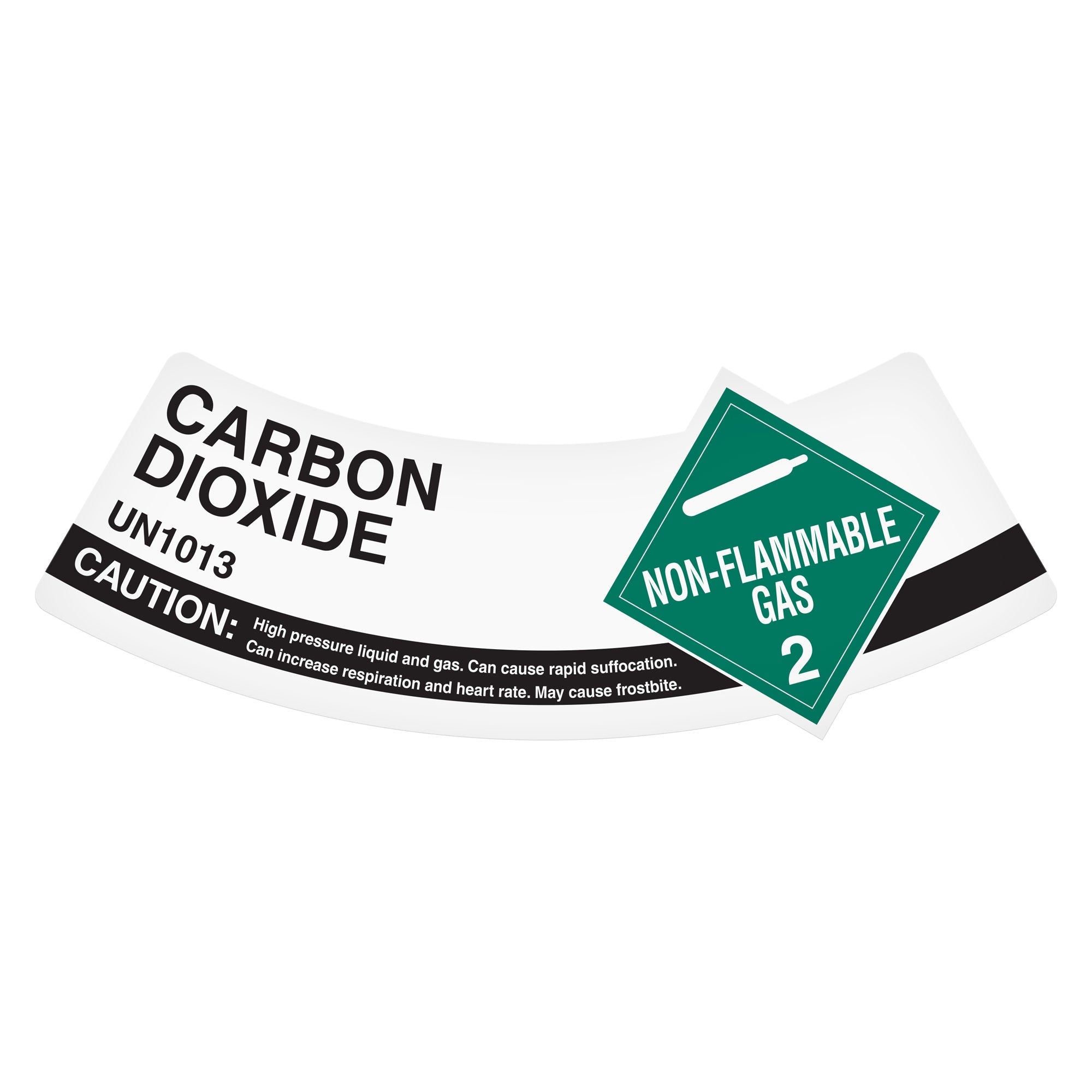 SHLA22UN1013 CLASS 2 UN1013 NON-FLAMMABLE AND NON-TOXIC GAS CARBON DIOXIDE Hazmat Hazardous Material DOT Worded Shipping Labels (2" x 5.25") 500 /roll