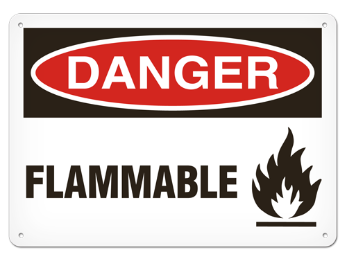 DANGER FLAMMABLE PrimeGuard® Traditional OSHA Style Safety Sign