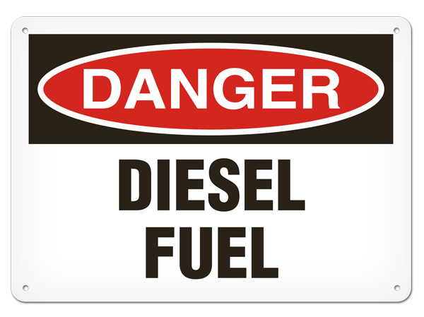 DANGER DIESEL FUEL PrimeGuard® Traditional OSHA Style Safety Sign