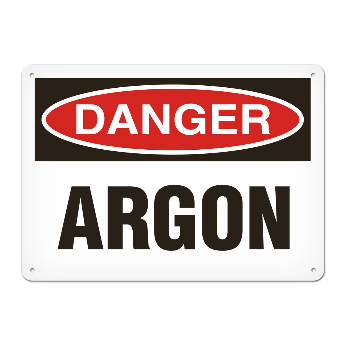 DANGER ARGON PrimeGuard Traditional OSHA Style Safety Sign