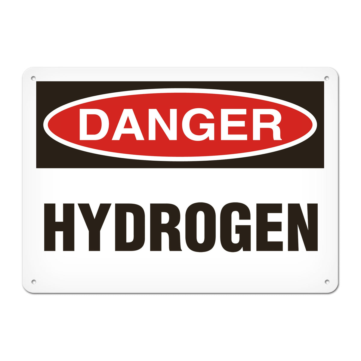 DANGER HYDROGEN PrimeGuard Traditional OSHA Style Safety Sign