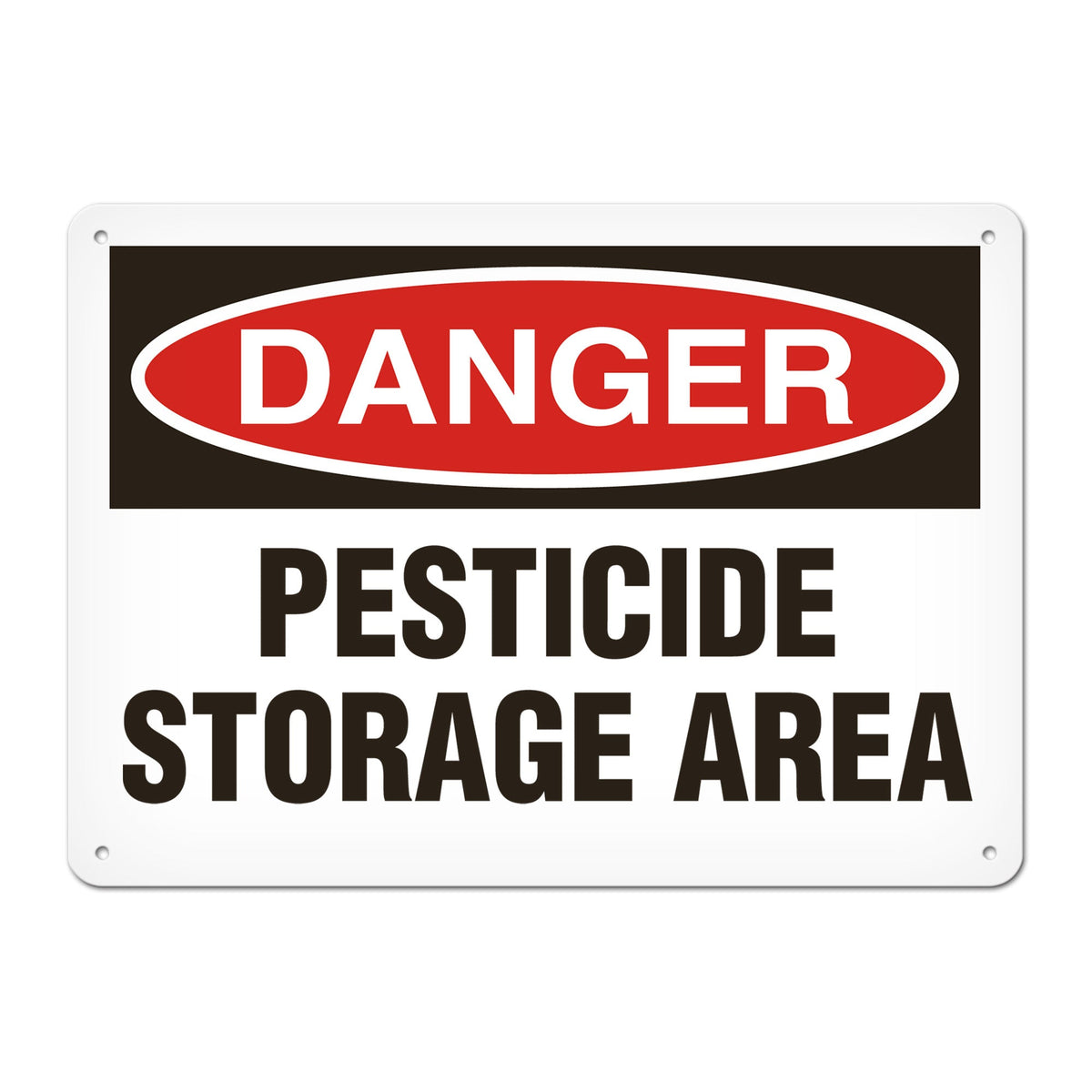 DANGER PESTICIDE STORAGE AREA PrimeGuard Traditional OSHA Style Safety Sign