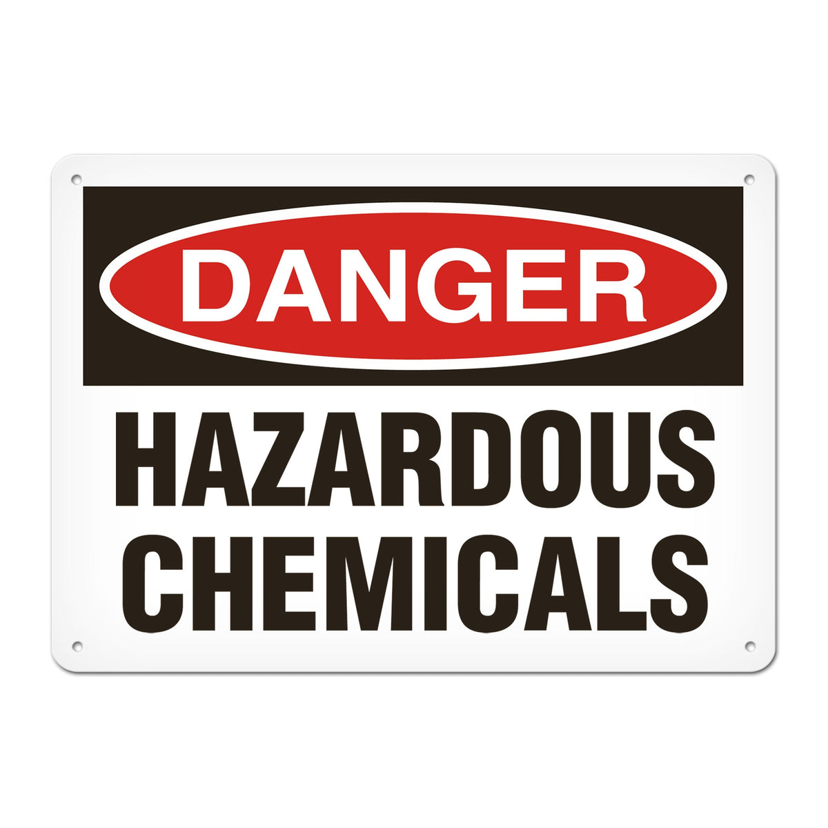 DANGER HAZARDOUS CHEMICALS PrimeGuard Traditional OSHA Style Safety Sign