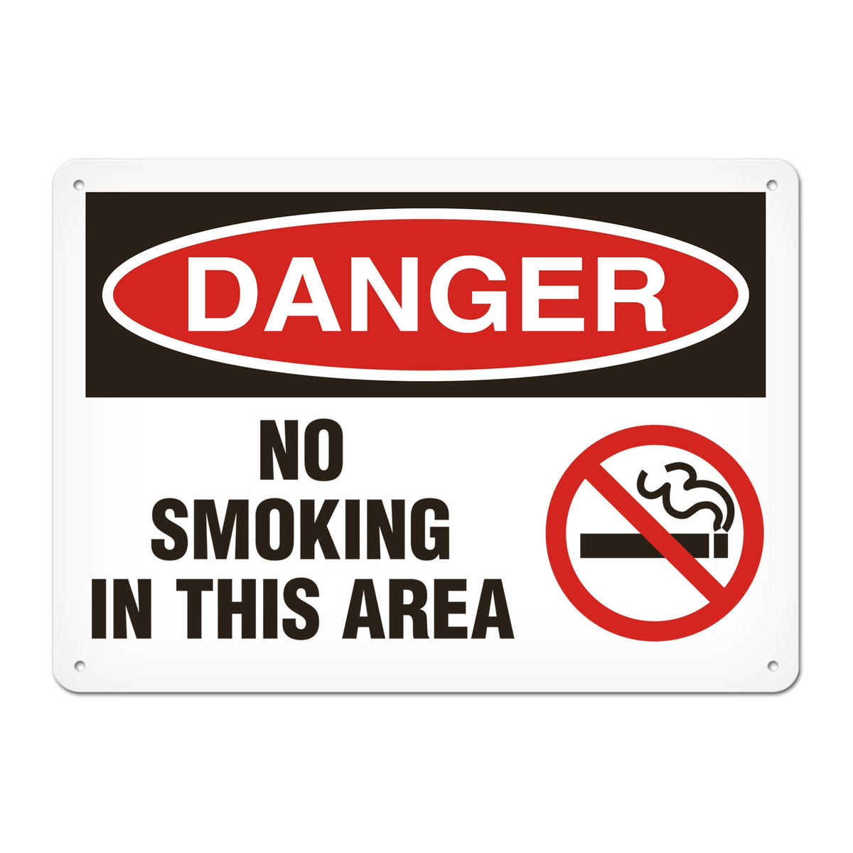 DANGER NO SMOKING IN THIS AREA PrimeGuard Traditional OSHA Style Safety Sign