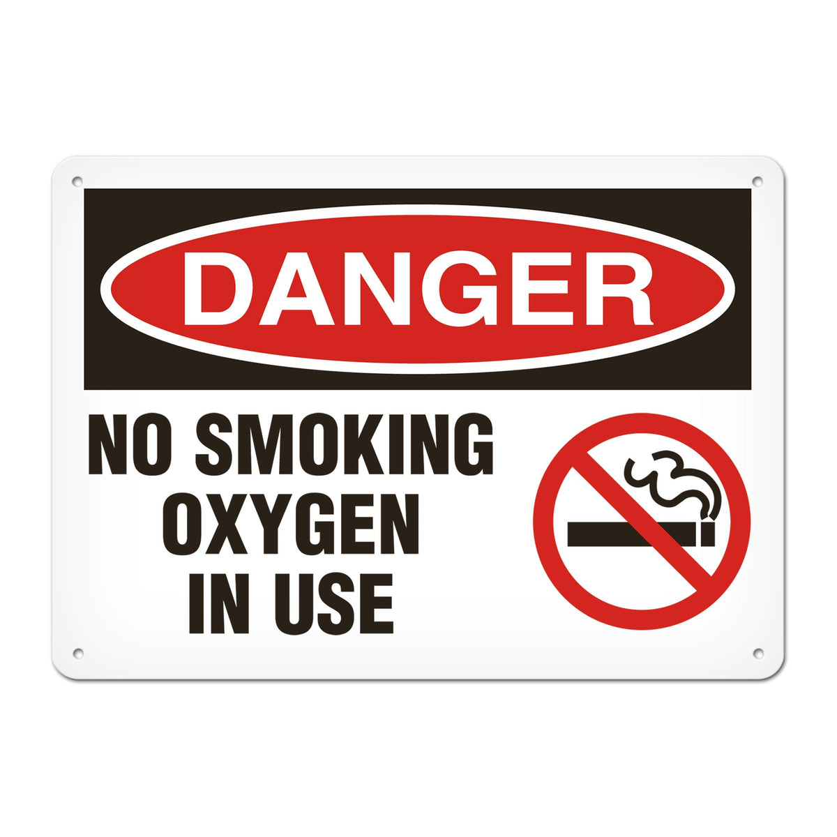 DANGER NO SMOKING OXYGEN IN USE PrimeGuard Traditional OSHA Style Safety Sign