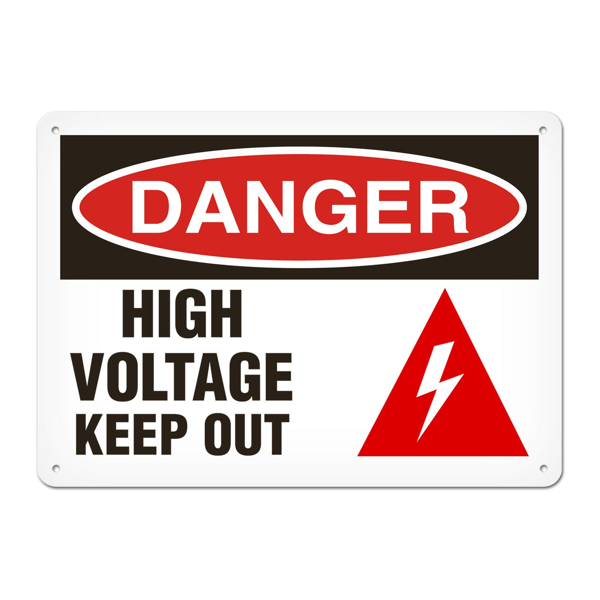 DANGER HIGH VOLTAGE KEEP OUT PrimeGuard Traditional OSHA Style Safety Sign
