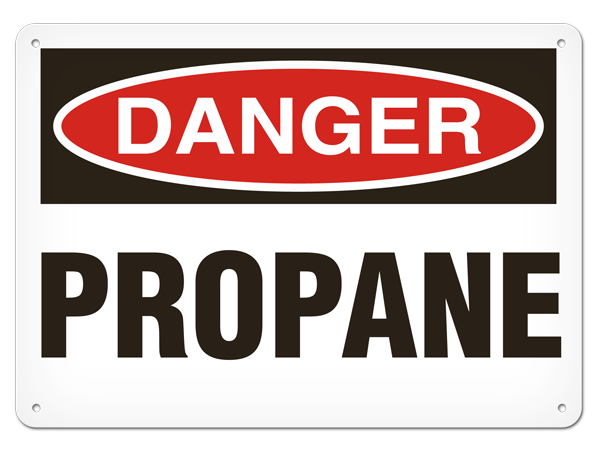 DANGER PROPANE PrimeGuard® Traditional OSHA Style Safety Sign