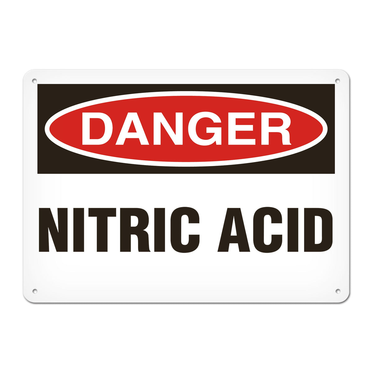 DANGER NITRIC ACID PrimeGuard Traditional OSHA Style Safety Sign