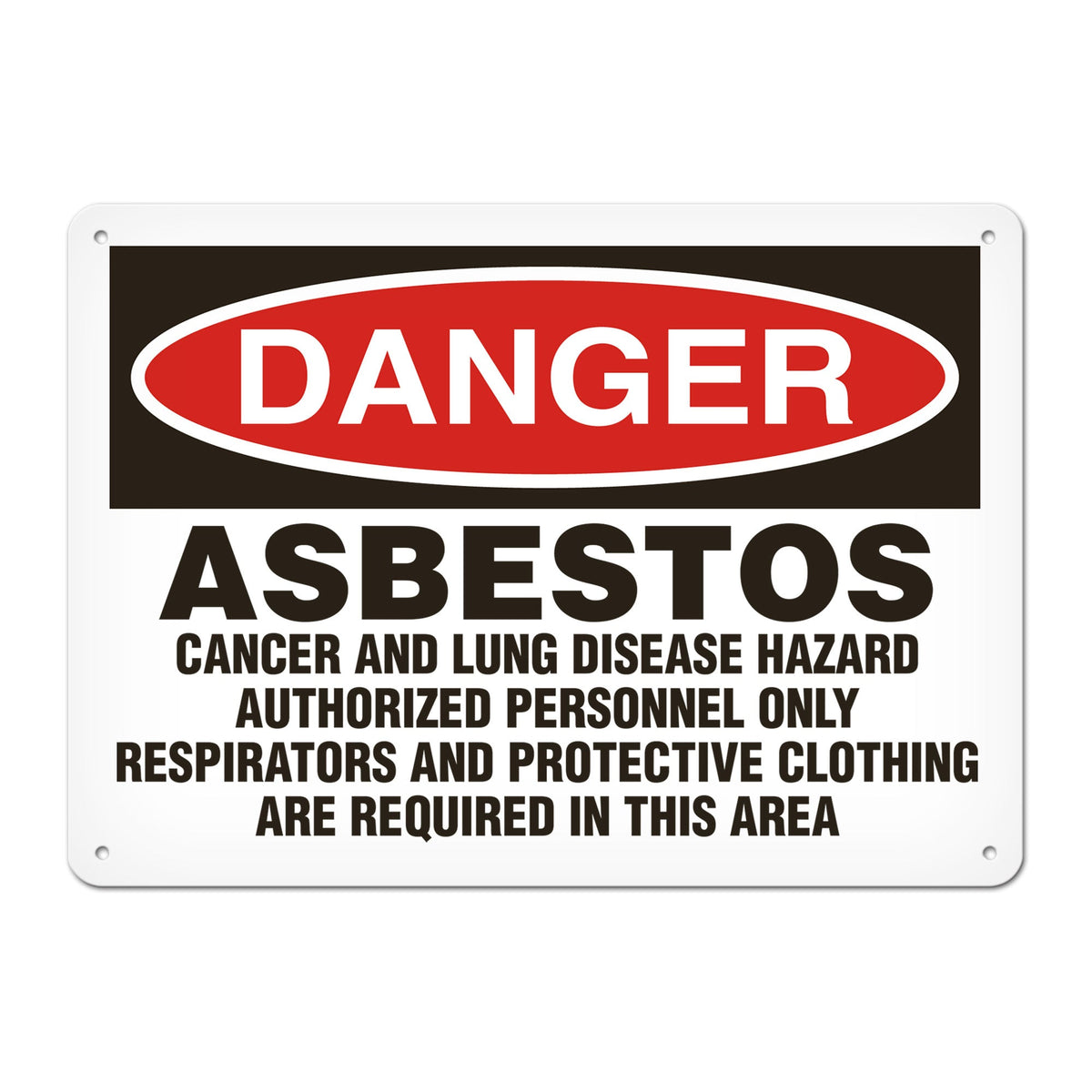 DANGER ABESTOS CANCER AND LUNG DISEASE HAZARD PrimeGuard Traditional OSHA Style Safety Sign
