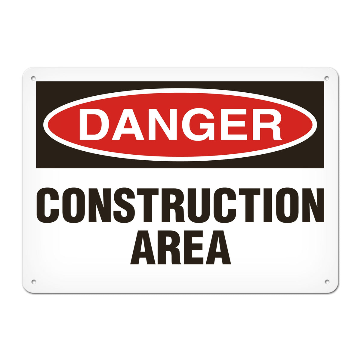 DANGER CONSTRUCTION AREA PrimeGuard Traditional OSHA Style Safety Sign