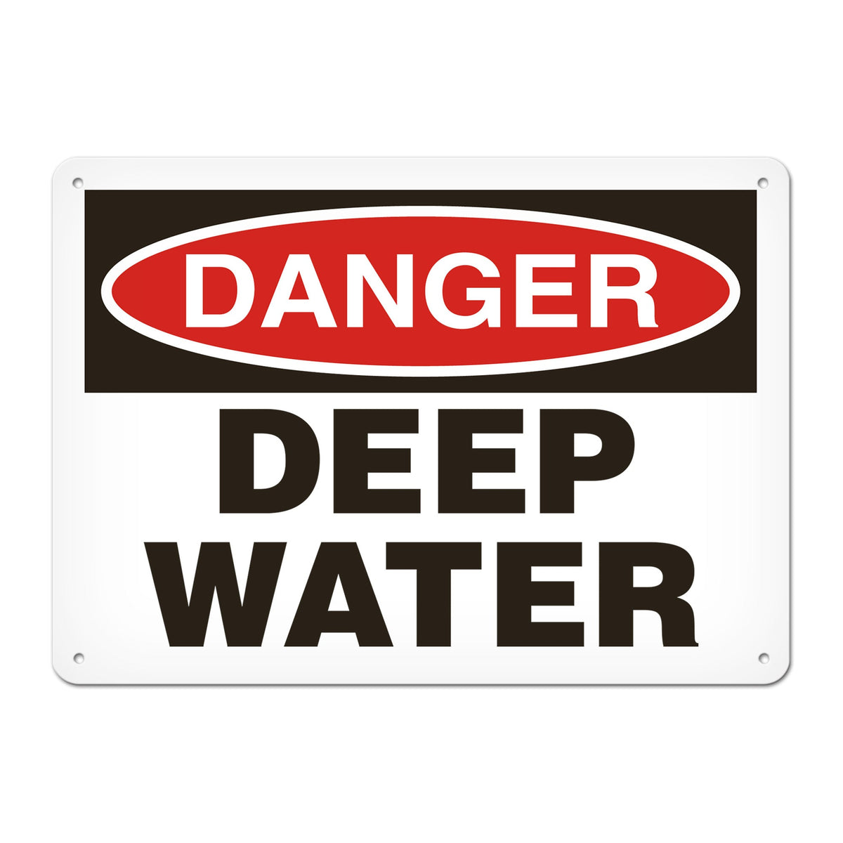 DANGER DEEP WATER PrimeGuard Traditional OSHA Style Safety Sign