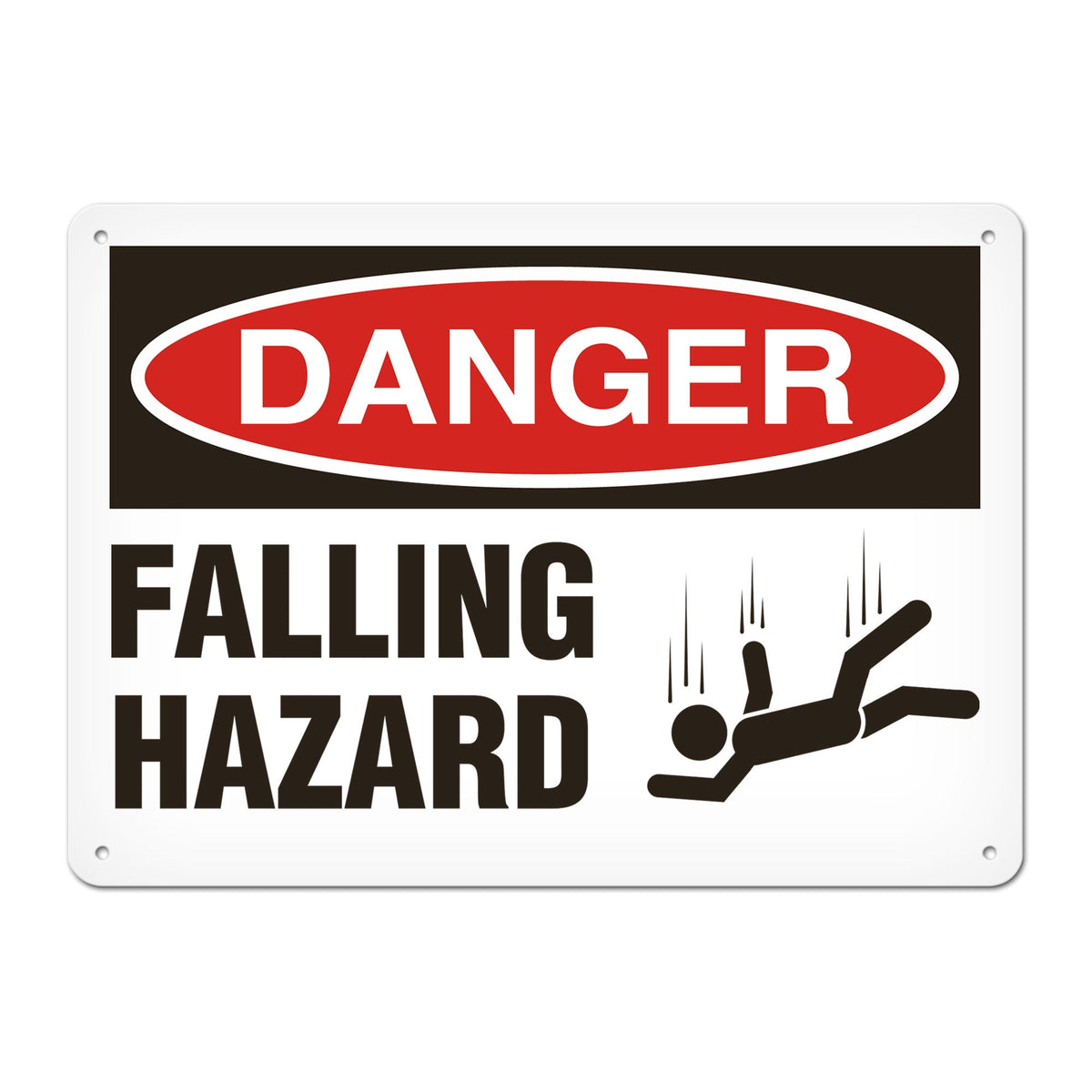 DANGER FALLING HAZARD PrimeGuard Traditional OSHA Style Safety Sign