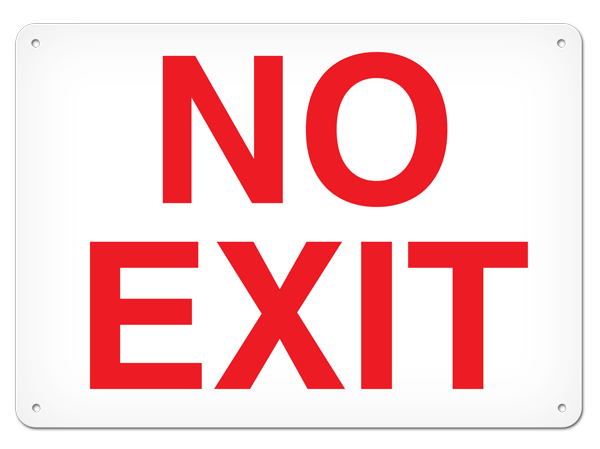 NO EXIT PrimeGuard® Egress Marking Safety Sign
