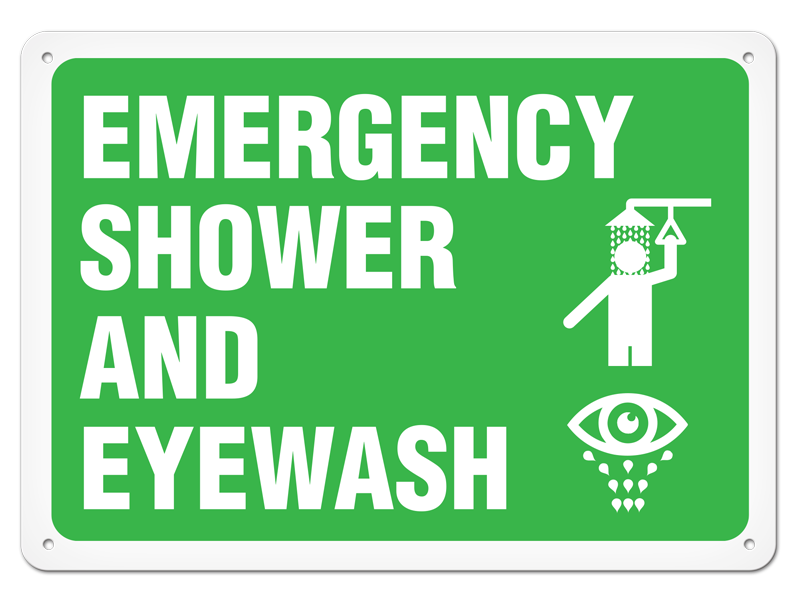 EMERGENCY SHOWER AND EYEWASH PrimeGuard® Safety Sign