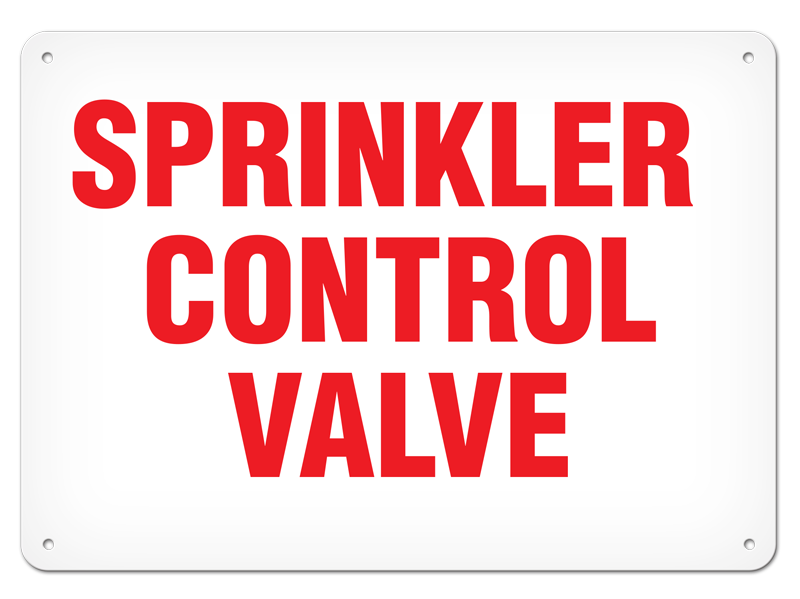 SPRINKLER CONTROL VALVE PrimeGuard® Safety Sign
