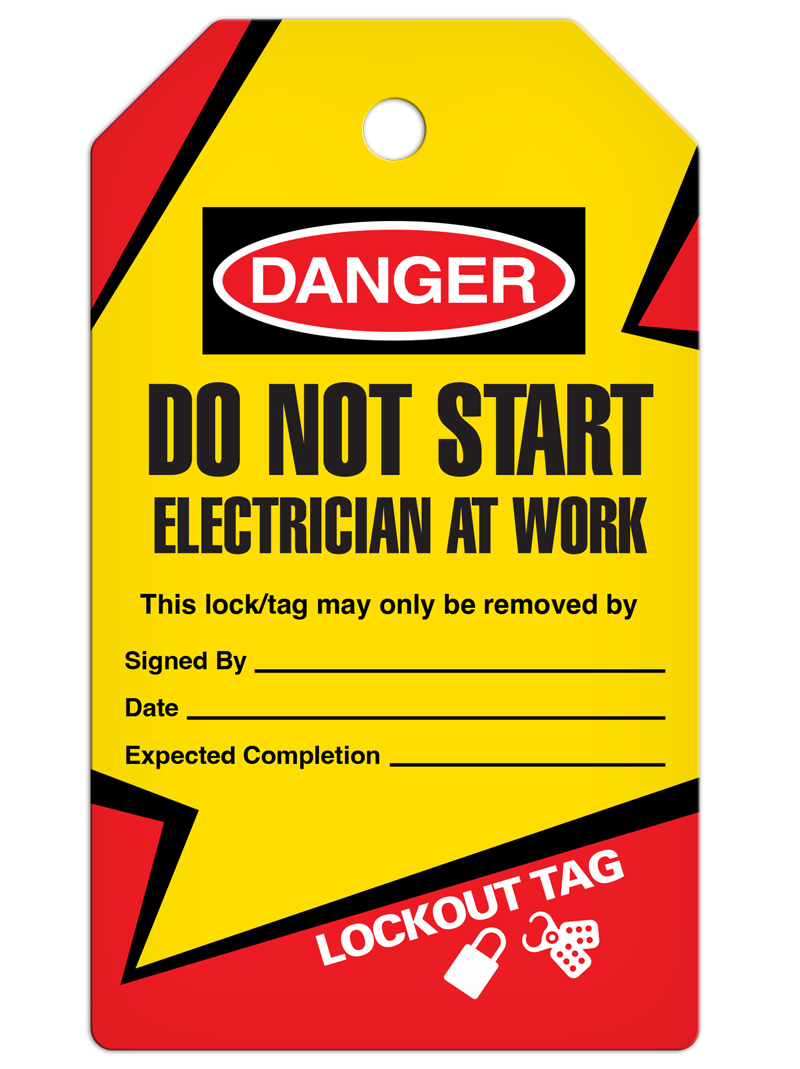 LOCKOUT DO NOT START DuraPly™ Tag (25/pkg) - FRONT