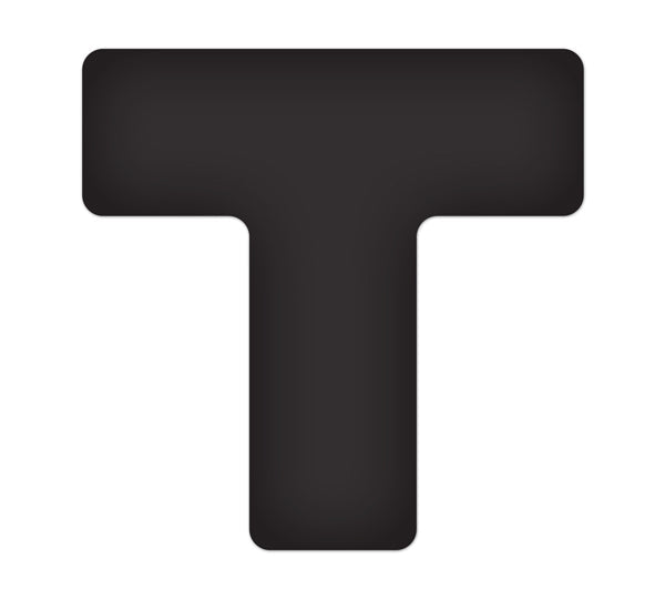 TM130N Orange "T" Shape 5S/Lean Tuff Mark™ High Traffic Durable Warehouse Adhesive Warehouse Floor and Position Markers (20 /pkg)