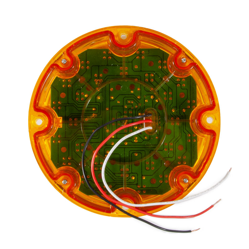 TS8204 Vehicle Mountable Illuminated Light-Up 7 inch Amber LED Lamp back