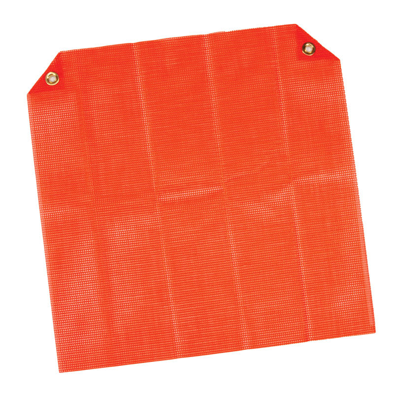 TS8300 Blaze Orange Heavy Haul Nylon Mesh Safety Transport Flags (18 in x 18 in)