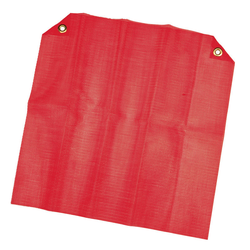 TS8302 Red Heavy Haul Nylon Mesh Safety Transport Flags (18 in x 18 in)